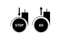 Комплект колес Treston ESD Stop&Go для твердых полов