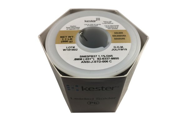 Трубчатый припой KESTER 245 50 Sn63Pb37 1.5 mm, 1 Lb (454 гр.)