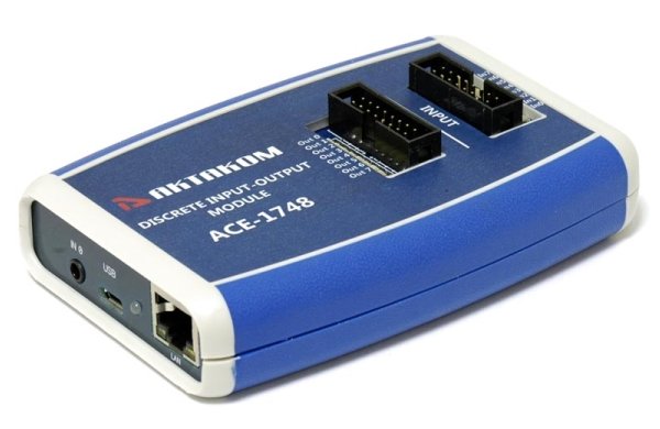 8-канальный USB / LAN модуль дискретного ввода - вывода АКТАКОМ АСЕ-1748