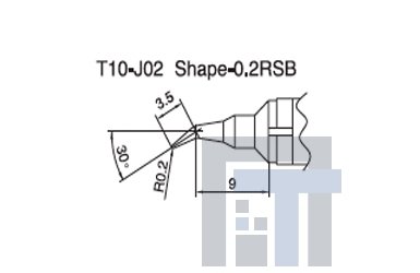Сменный наконечник Hakko T10-J02 Shape-02RSB