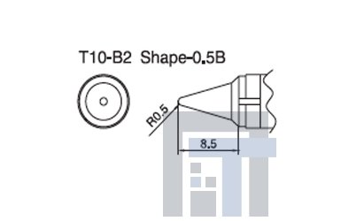 Сменный наконечник Hakko T10-B2 Shape-0,5B