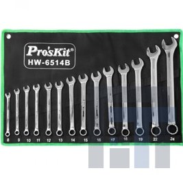 Набор из 14 комбинированных ключей Proskit HW-6514B
