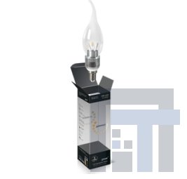 Диммируемая светодиодная лампа gauss свеча на ветру прозрачная 3W Varton HA104201105-D