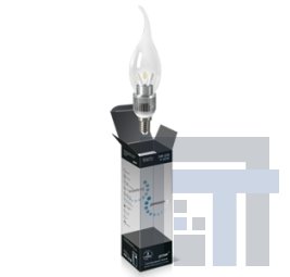 Диммируемая светодиодная лампа gauss свеча на ветру прозрачная 3W Varton HA104201205-D
