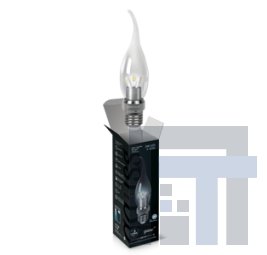 Светодиодная лампа gauss свеча на ветру прозрачная 3W Varton HA104202203