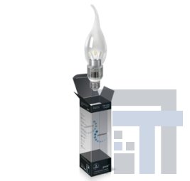 Диммируемая светодиодная лампа gauss свеча на ветру прозрачная 3W Varton HA104202205-D