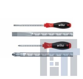 Набор шлицевых отверток с миллиметровой шкалой Wiha SoftFinish SB3021 S2