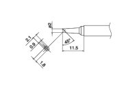 Наконечник для паяльника Hakko T13-BCM2 Shape-2BC Bevel with indent**