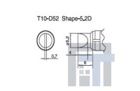 Сменный наконечник Hakko T10-D52 Shape-5,2D