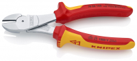 Бокорезы особо мощные VDE, 180 мм, хром, 2-комп диэлектрические ручки Knipex 74 06 180