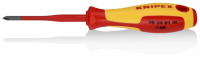 Отвёртка VDE Phillips PH1 x 80 мм, с узким концом, длина 187 мм, диэлектрическая Knipex 98 24 01 SL