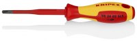 Отвёртка VDE PlusMinus Phillips PH/S 2 x 100 мм, с узким концом, длина 212 мм, диэлектрическая Knipex 98 24 02 SLS