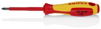 Отвёртка VDE Pozidriv PZ1 x 80 мм, длина 187 мм, диэлектрическая Knipex 98 25 01