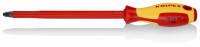 Отвёртка VDE Pozidriv PZ4 x 200 мм, длина 320 мм, диэлектрическая Knipex 98 25 04