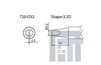 Hakko  T20-D32 Shape-3.2D