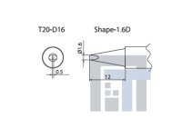 Сменный наконечник Hakko T20-D16 Shape-1.6D