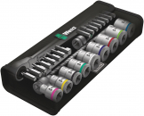 8100 SB 8 Zyklop Metal Switch Набор головок торцевых и бит с трещоткой, реверс, 3/8, 29 пр. Wera WE-004048