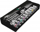 8100 SC 11 Zyklop Metal Switch Imperial Набор головок торцевых и бит с трещоткой, реверс, 1/2, 28 пр. Wera WE-004081