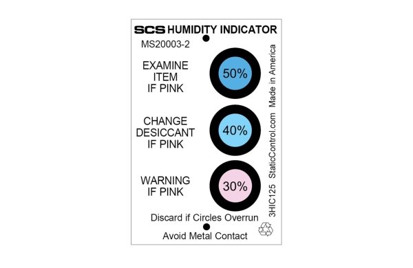 Индикаторы влажности (3 знач., 125шт./упак.) SCS 51015HIC125