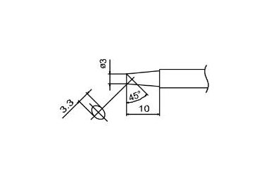 Наконечник для паяльника Hakko T13-BC3 Shape-3BC T13-BCF3*