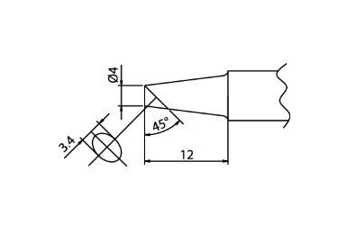 Наконечник для паяльника Hakko T20-BC3 Shape-3BC T20-BCF3