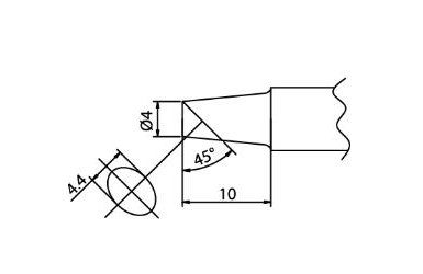 Наконечник для паяльника Hakko T20-BC4 Shape-4BC T20-BCF4