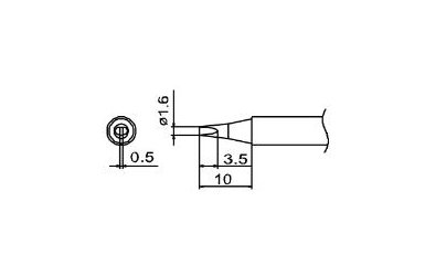 Наконечник для паяльника Hakko T13-D16 Shape-1.6D