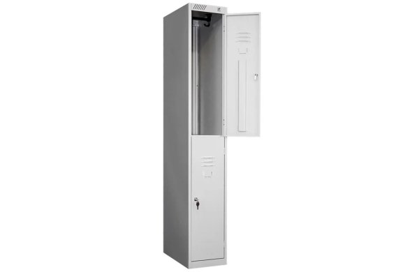 Металлический модульный шкаф для одежды двухдверный МЕТАЛЛ-ЗАВОД ШРС-12-300