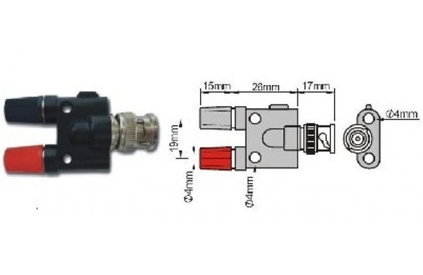 Переходник BNC-гнездо AKTAKOM PTL-2159