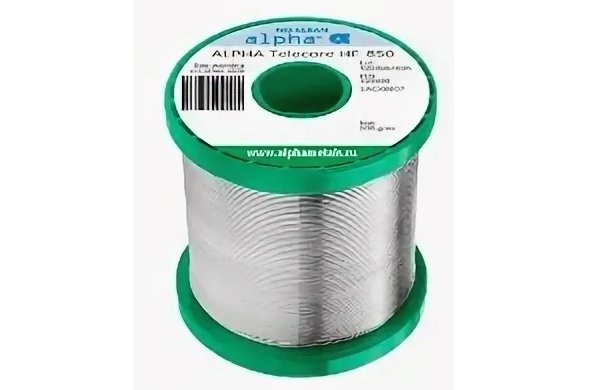 Припой трубчатый ALPHA 0307 TELECORE HF-850 0.75MM 0.25KG 5KG Припой трубчатый ALPHA 0307 TELECORE HF-850 0.75MM 0.25KG 5KG