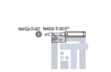 Сменный наконечник Hakko N452-T-3C N452-T-3CF