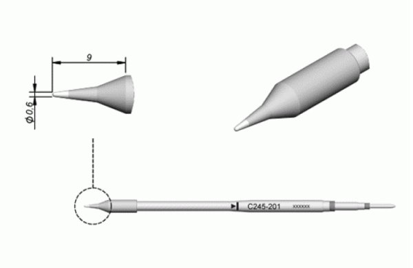 Картридж-наконечник JBC C245-201