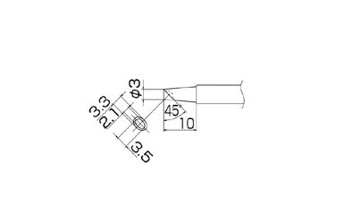 Наконечник для паяльника Hakko T13-BCM3 Shape-3BC Bevel with indent**