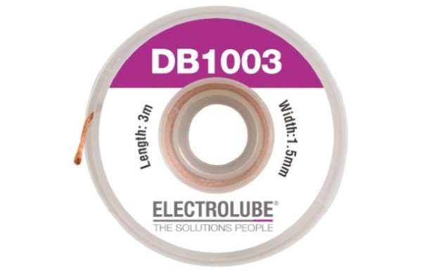 Косичка для удаления припоя Electrolube DB1003, 1.5мм х 3.0м