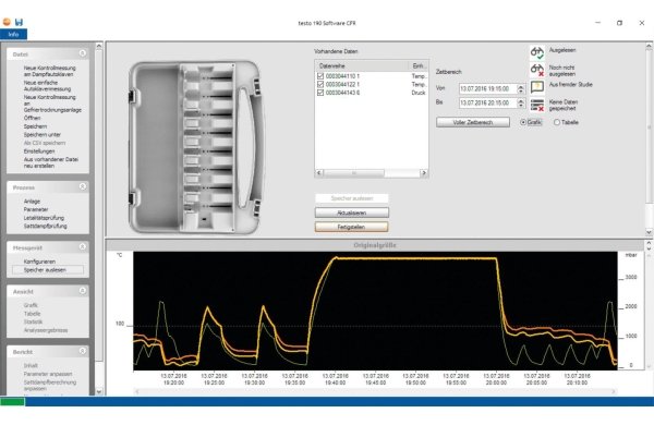 Программное обеспечение Testo 190 CFR 0554 1901