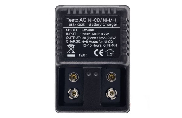 Внешнее зарядное устройство для 9 В аккумулятора Testo 0554 0025