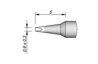 Наконечник клиновидный AiXun C210-021 0,6 х 0,3 мм Наконечник клиновидный AiXun C210-021 0,6 х 0,3 мм
