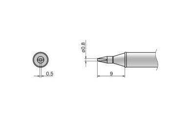 Композитный наконечник Hakko T31-01D08 Shape-0,8D