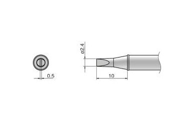 Композитный наконечник Hakko T31-03D24 Shape-2,4D