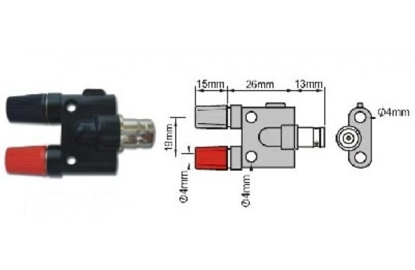 Переходник BNC-гнездо AKTAKOM PTL-2158