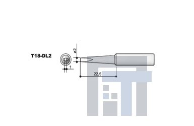 Сменный наконечник Hakko Т18-DL2
