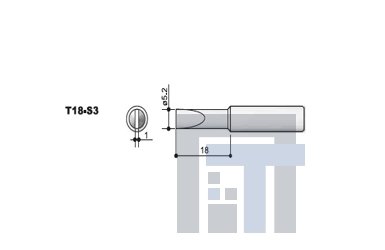 Сменный наконечник Hakko Т18-S3