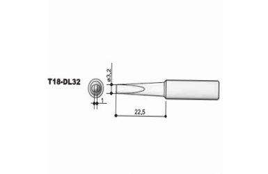 Сменный наконечник Hakko Т18-DL32