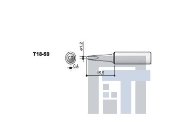 Сменный наконечник Hakko Т18-S9