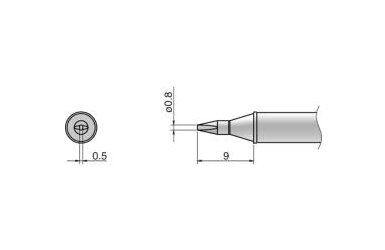 Композитный наконечник Hakko T31-02D08 Shape-0,8D