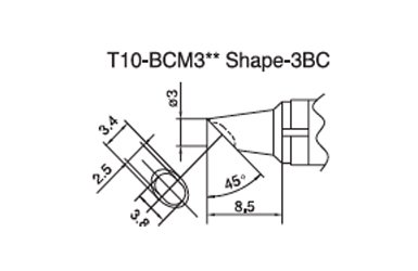Сменный наконечник Hakko TBCM3 Shape-3BC