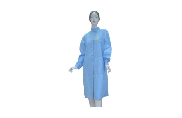 Антистатический халат женский, стойка воротник, голубой ПРОТЕХ Lenn125-W