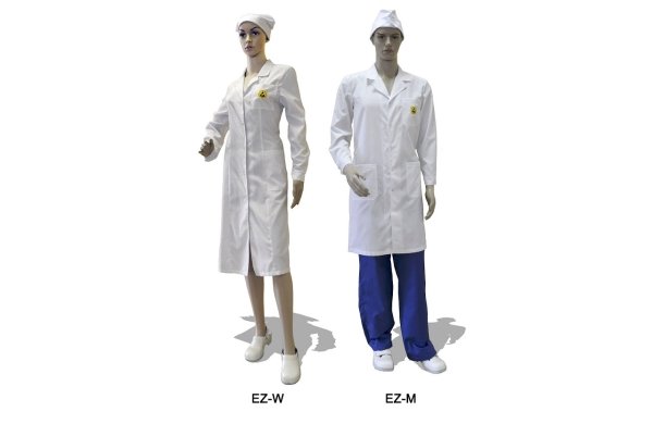 Женский/мужской халат антистатический серии EZ-M / EZ-W