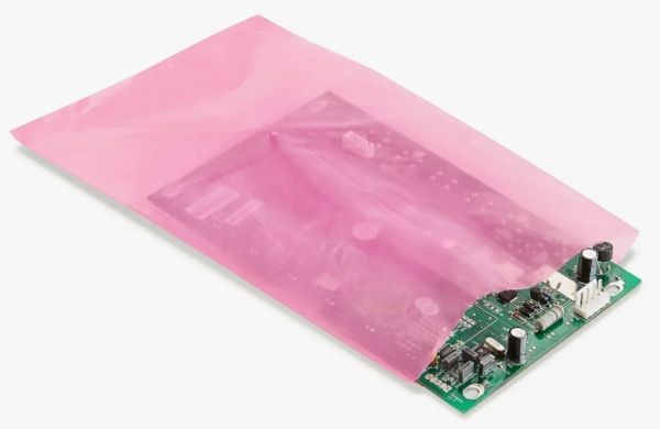 Пакет антистатический розовый без ZIP PT-SA127203, 127x203мм