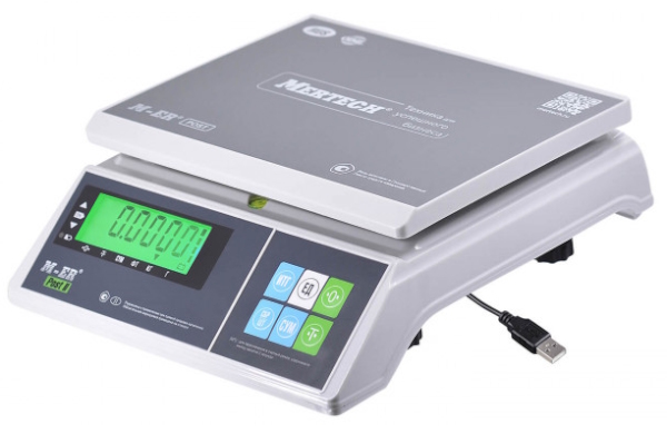 Порционные весы Mertech M-ER 326 AFU-15.1 Post II LCD USB-COM (двойной дисплей)